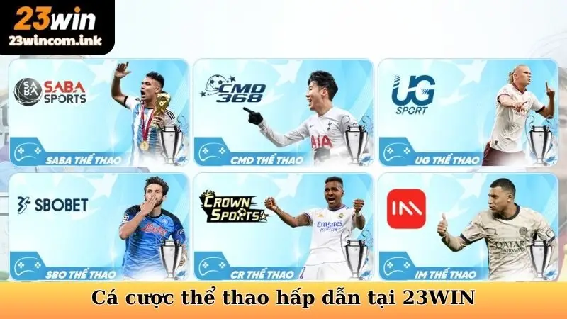 Cá cược thể thao hấp dẫn, đầy đủ nội dung, nhiều loại kèo tại 23WIN